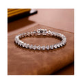 Hot Sale Heart Tennis Chain Bracelets 4mm 5A Heart White Cubic Zirconia 925 Sterling Silver Tennis Bracelet