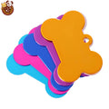 Anodized Aluminum Bone Shape Blank Pet Dog ID Tags