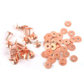 Leathercraft Supplies Heavy Duty Rivets Brass Burrs for Leather Craft