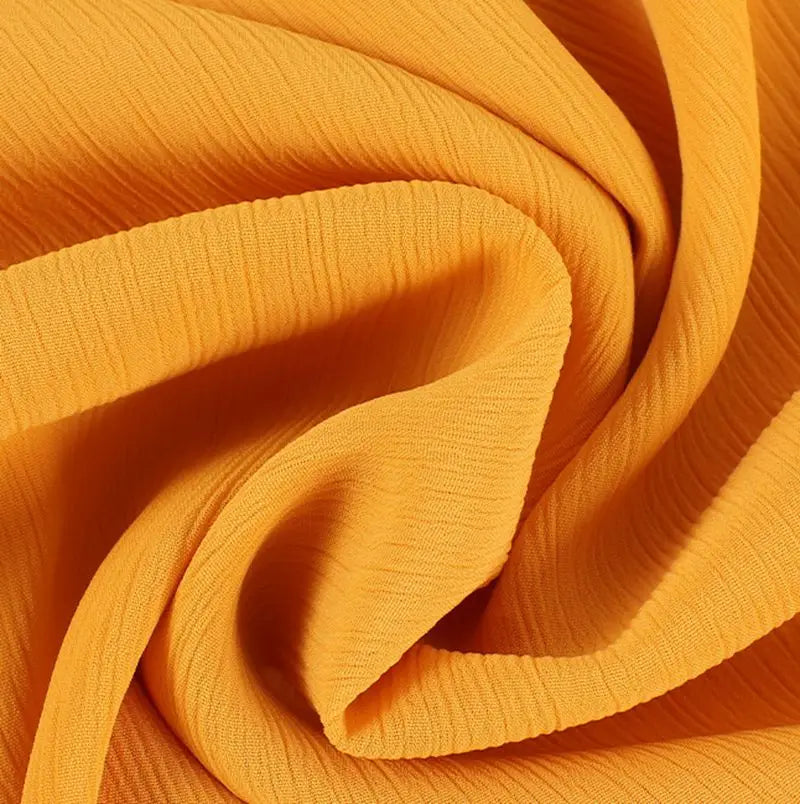 100D Soft and Skin-Friendly Smooth Polyester Crepe Fabric for Dress