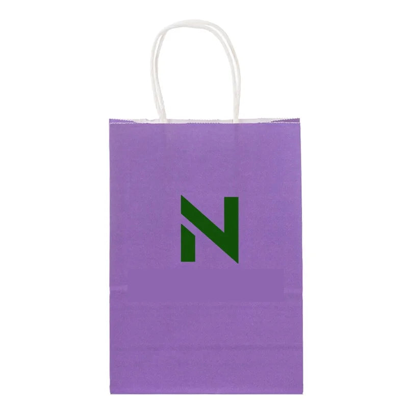Custom Eco-Friendly Kraft Paper Patch Handle Shopping Carrier Gift Bag with Flexo Printed Logo for Craft Packaging