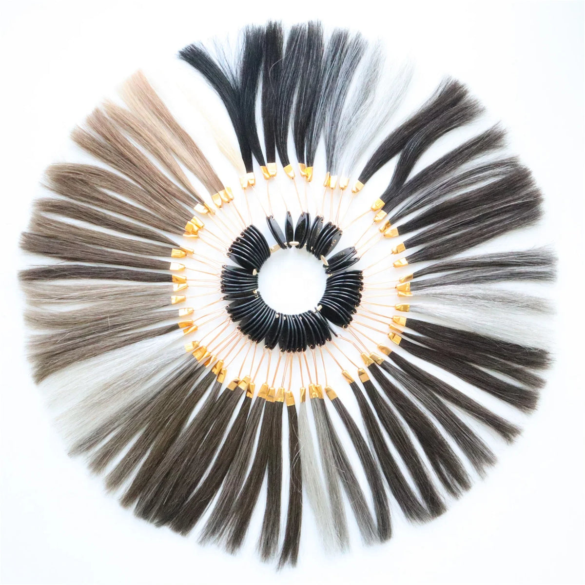 Men's Toupee Color Ring Human Hair Chart in Stock MegaBDM