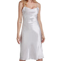 V-neck Cheap Casual Long Dresses Lady Elegant Sexy Silk Satin Dress Silk Pajamas