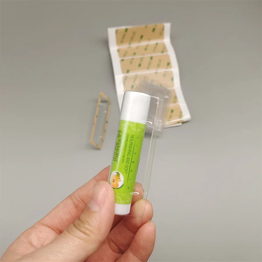 PET Lip Balm Folded Blister Box Customized Pvc Folded Blister Box Hot-pressed Blister Packaging Box