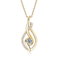 Wholesale Minimalist Grade D 0.43ct Moissanite Pendant Necklaces 925 Sterling Silver Simple Ice Out Moissanite Jewelry Women