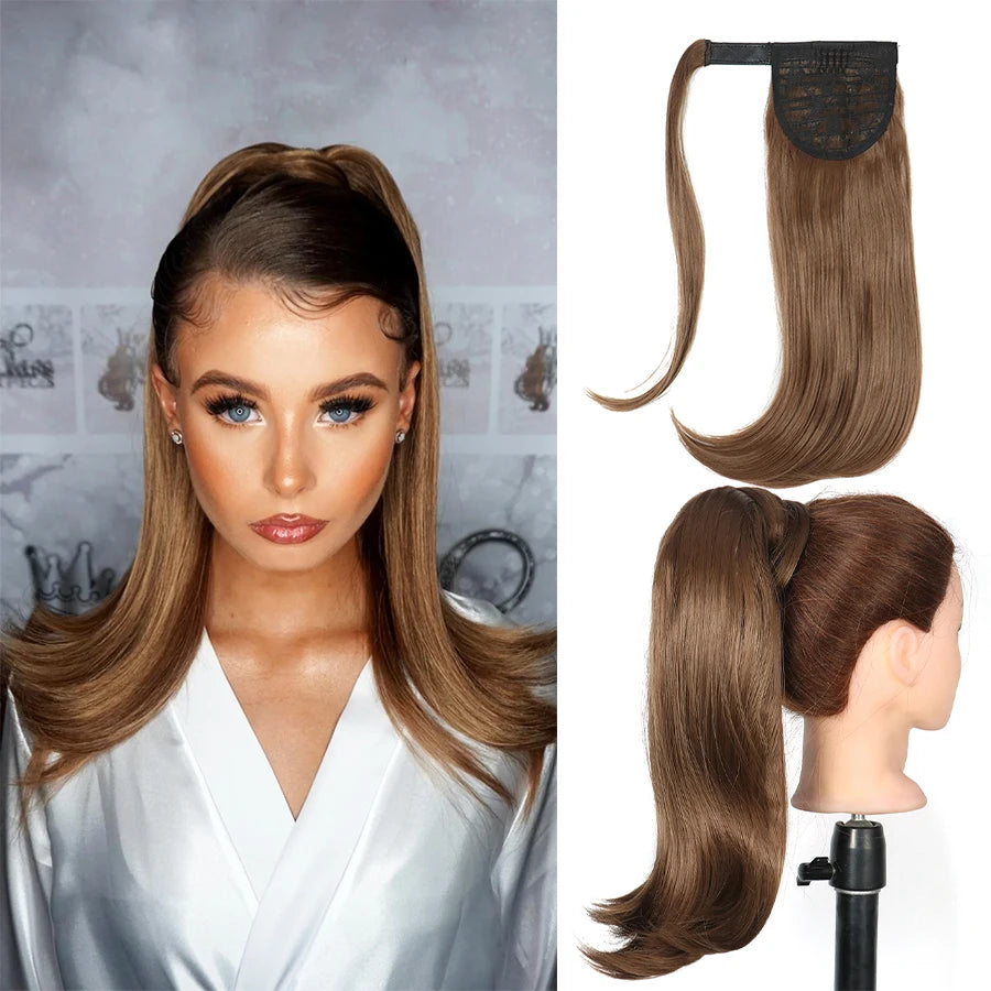 AliLeader Synthetic Hair 16 Inches Flipped Thick Curly Tails Women Girls Retro Ponytail Extensions