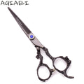 Professional Hair Scissors 5.5'' 6" AQIABI JP Stainless Hair Cutting Scissors Thinning Shears Black Haircut Shears A9003