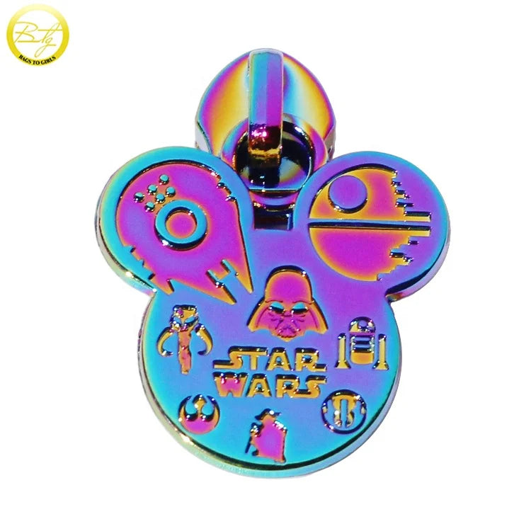 Custom logo Puller Tags Charms Custom Handbag Brand Puller Slider Fittings and Accessories