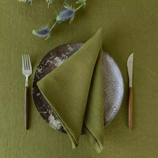 100% France Pure Linen Durable Washable Classic Soft for Home and Wedding Use Napkins
