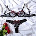 Hot Sell Women Sexy Embroidery Underwire Push up Bra Underwear Floral 2 Piece Lace Mesh Lingerie Sets Many Colors