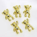 18k Gold Plated Bear Pendants Brass Metal Animal Charm Jewelry Accessories Cartoon Bear Pendants for Jewelry Making