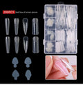 NEW Hot Wholesale 24pcs Silicone Gel Pad Transparent French Matte Dual Form Nail Tips Extension Sticker Pad