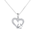 Wholesale Sea Jewelry for Kids Anchor Heart Pendant Necklace in Sterling Silver 925