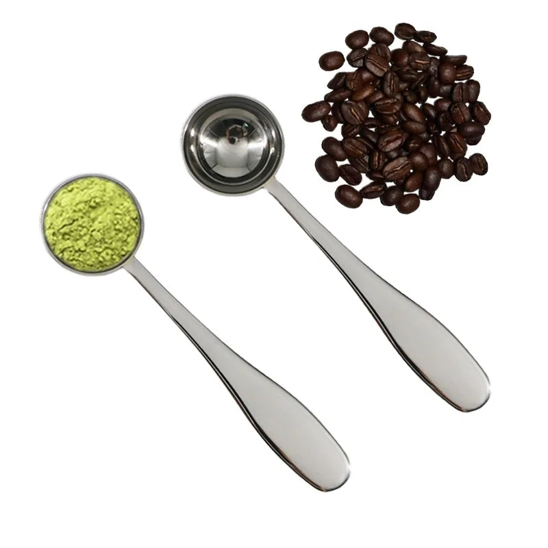 HARD Eco-Friendly Metal Kitchen Coffee & Tea Spoon with Long Handle Scoop 18/8 Stainless Steel 7.5ml Capacity