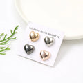 HelloWorld Wholesale No Snag Hijab Haute Magnets Magnetic Heart Shape Glassy Pins Muslim for Woman Magnetic Pins