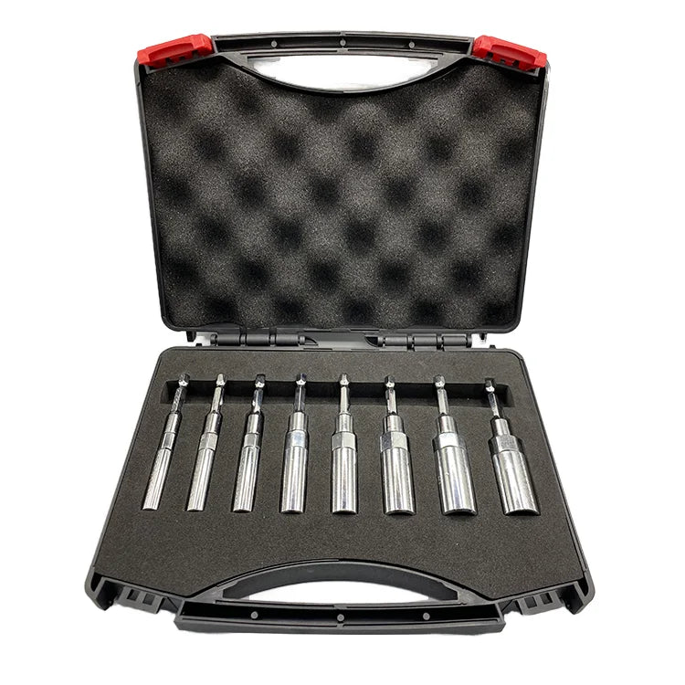 DZ 8 PCS 1/4 Hex Shank SAE Adjustable Deep Nut Driver Set Industrial/DIY Grade Chrome Steel for Impact Drill OEM Customizable