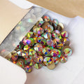China Manufacturer 8 and 8 Cuts Superior Quality  clear and  AB Color Rhinestones Flat Back Non Hotfix  Glass Stones