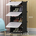 Ready Ship 6-Tier Plastic Modern Extendable Shoe Cabinet Waterproof Dustproof Design Home Furniture for Living Room Dining Mall