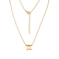 316L Stainless Steel 12 Zodiac Pendant 18k Gold Necklace Fashion Women's Jewelry