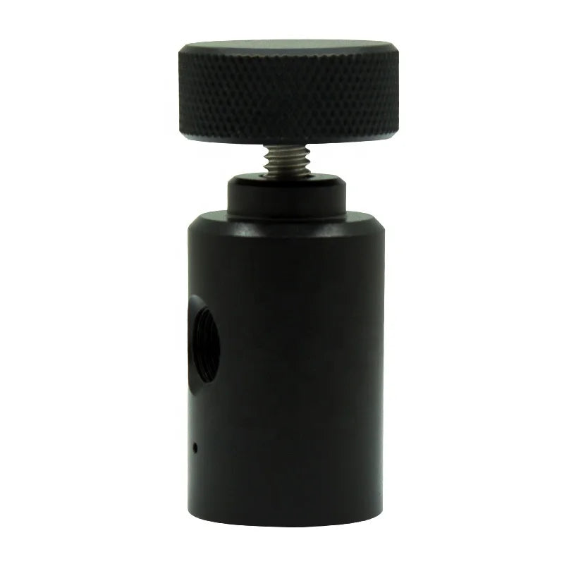 Black Aluminum Refill Adapter CGA320 Thread Co2 Cylinder for Soda Club Tank Stream Cartridges  with 1/8 NPT Hole