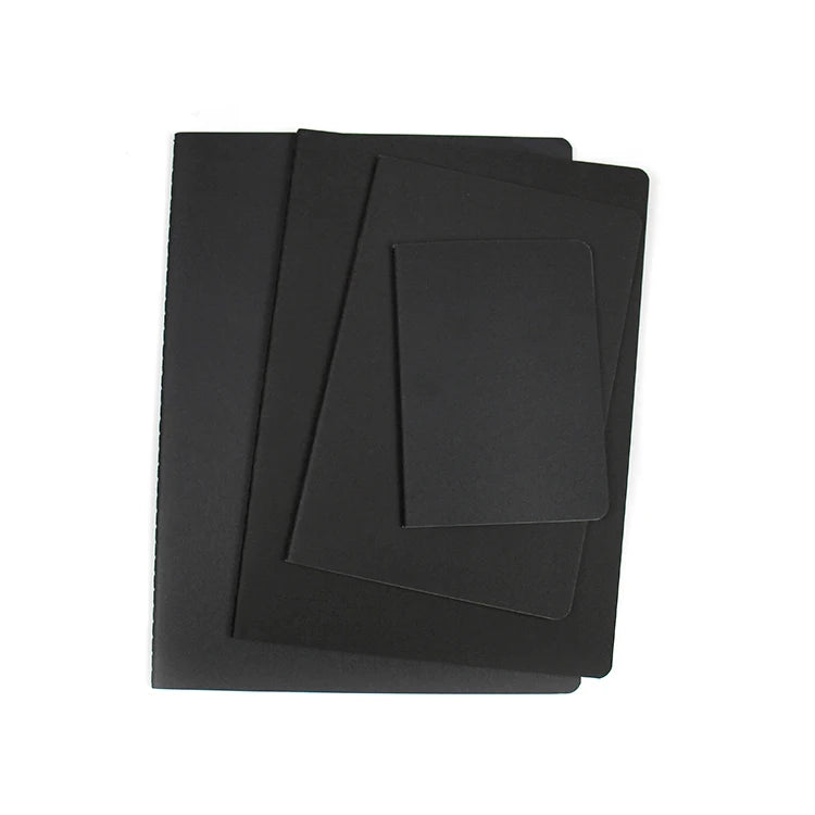 Black Custom Plain Stationery Composition Paper School Notebooks