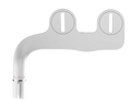 Ultra-Slim ABS Non-electric Cold Water Toilet Bidet Seat Dual Retractable Nozzles Floor Mounted Rear Wash Attachment for