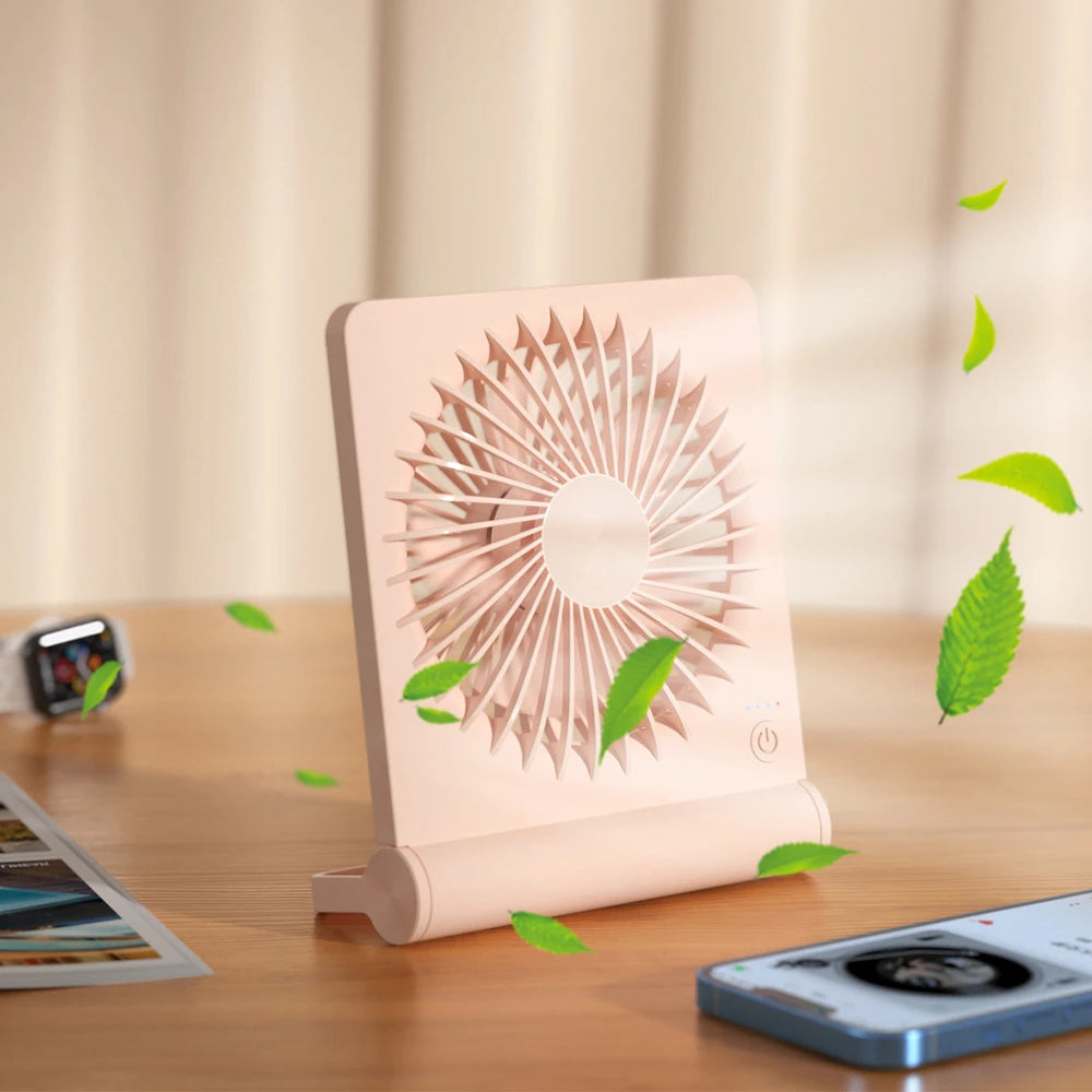 Top Seller Adjustable Angle Wind Speed Circulate Wind Rechargeable Fold USB Fan for Bedroom
