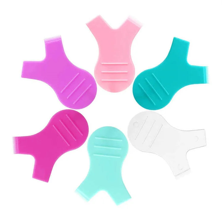 Customized 10pcs/Pack Y Shape Silicone Eyelash Brush Lift Shield Plastic Perming Tools for Eyelash Grafting Extension Comb
