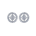 Kirin 925 Sterling Silver Round Micro Zircon Earrings Cute Gold Plated Diamond Design Wedding and Anniversary Suitable