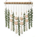 L966 Beautiful Bohemian Hand-Woven Eco-Friendly Wall Hanging Art Design Eucalyptus Greenery Hanging Wall Decor