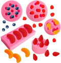 Fruit Shaped Fondant Molds 3D Strawberry Orange Pineapple Raspberry & Blueberry Silicone Fondant Molds Soap Candy Molds