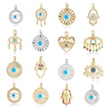 Beimai OEM Pendant Dreamcatcher Palm Bohemian Copper Zircon DIY Necklace Jewelry Accessories