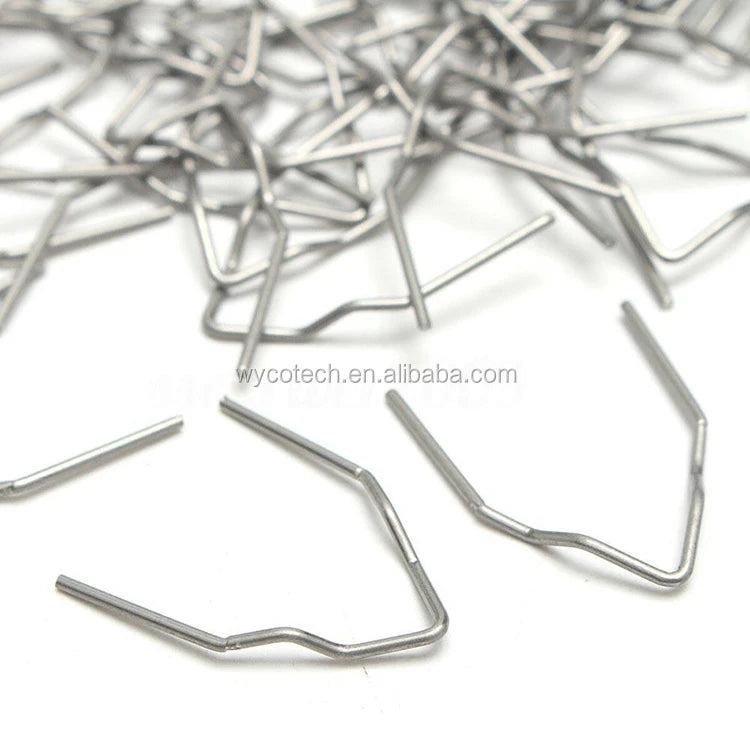 6 Models Hot Staples 100pcs/Bag Stainless Steel 201 0.6-0.8mm Diameter Pre-Cut 3-Year Warranty OEM Logo for Automotive Bumper