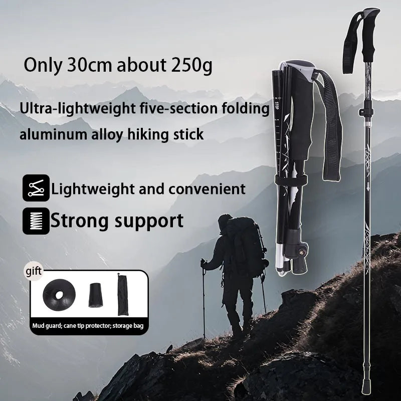 Trekking Poles Nordic Walking Poles Aluminum Trekking Sticks Foldable Hiking Pole Folding Hiking Stick Walking Sticks