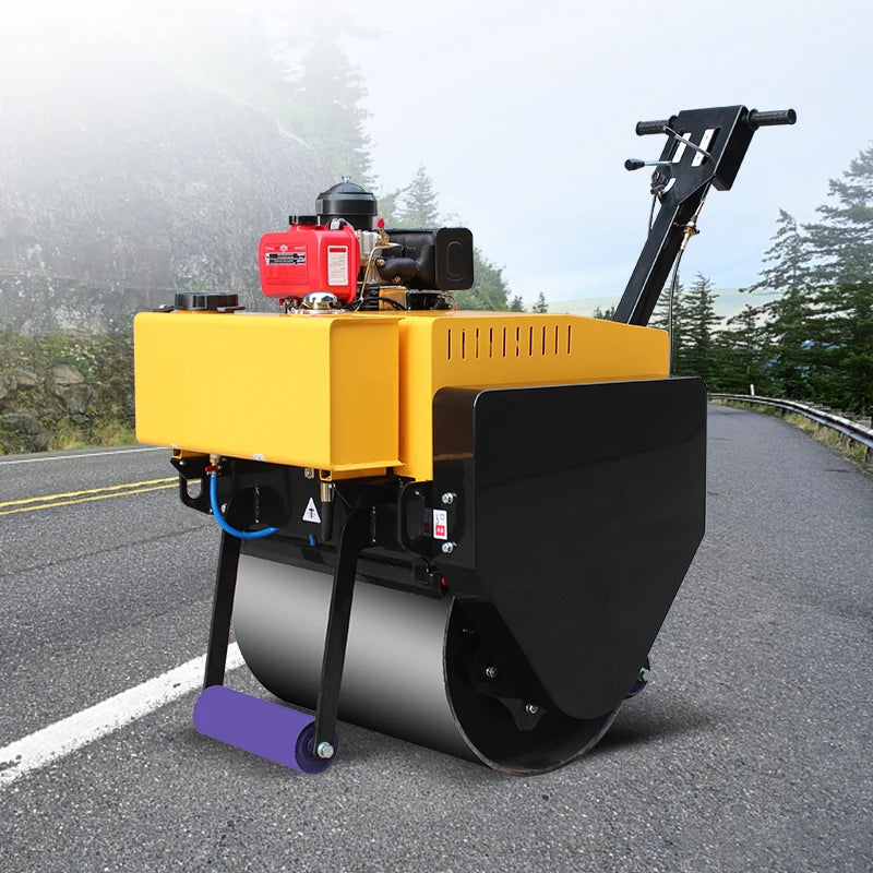 HQ-YL600 Single Drum Mini Walk Behind Vibratory Road Roller Hand Roller Compactor