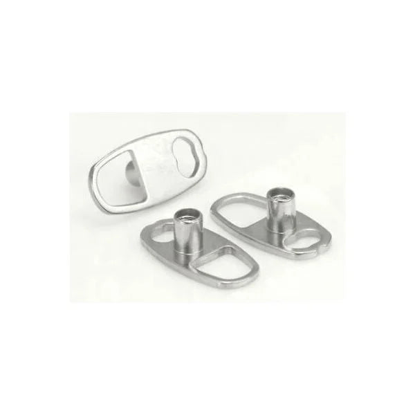 G23 Titanium 14g Trendy Dermal Anchor 2-Hole with Oval Base Body Piercing Jewelry for Engagement Wedding Anniversary & Gift