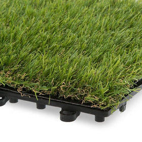 Outdoor PE Material Garden Interlocking Artificial Grass Tile