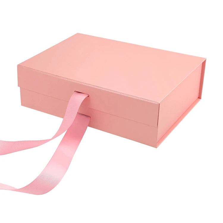 Foldable Black Printed Paper Box Gift Box Packaging Box with Golden Foil logo Printing