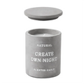 Custom Printed Silver Ceramic Cylinder Colorful Matte Cement Jar Lid Weddings Candlestick Holder Candle Container Custom