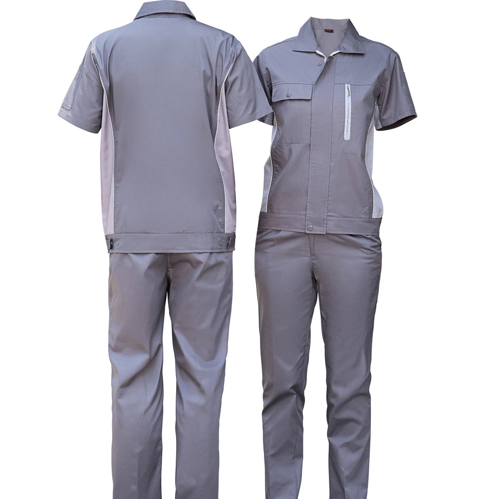 Hot Short Sleeve Work Wear for Men Women Construction Work Jacket Pants Customized Industrial Clothes Uniforms