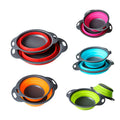 Collapsible Silicone Colander Mixing Bowl Strainer Eco-Friendly Home Kitchen Use for Draining Fruits Vegetables Pastas