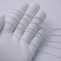1Meters 925 Sterling Silver Chain Necklace DIY O Shape Cross Chains for Bracelets Jewelry Making Components