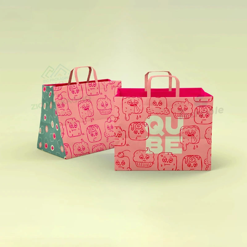New Arrival Biodegradable Luxury Christmas Gift Shopping Bag Custom Kraft Packaging Paper Bag with Own Logo Printed