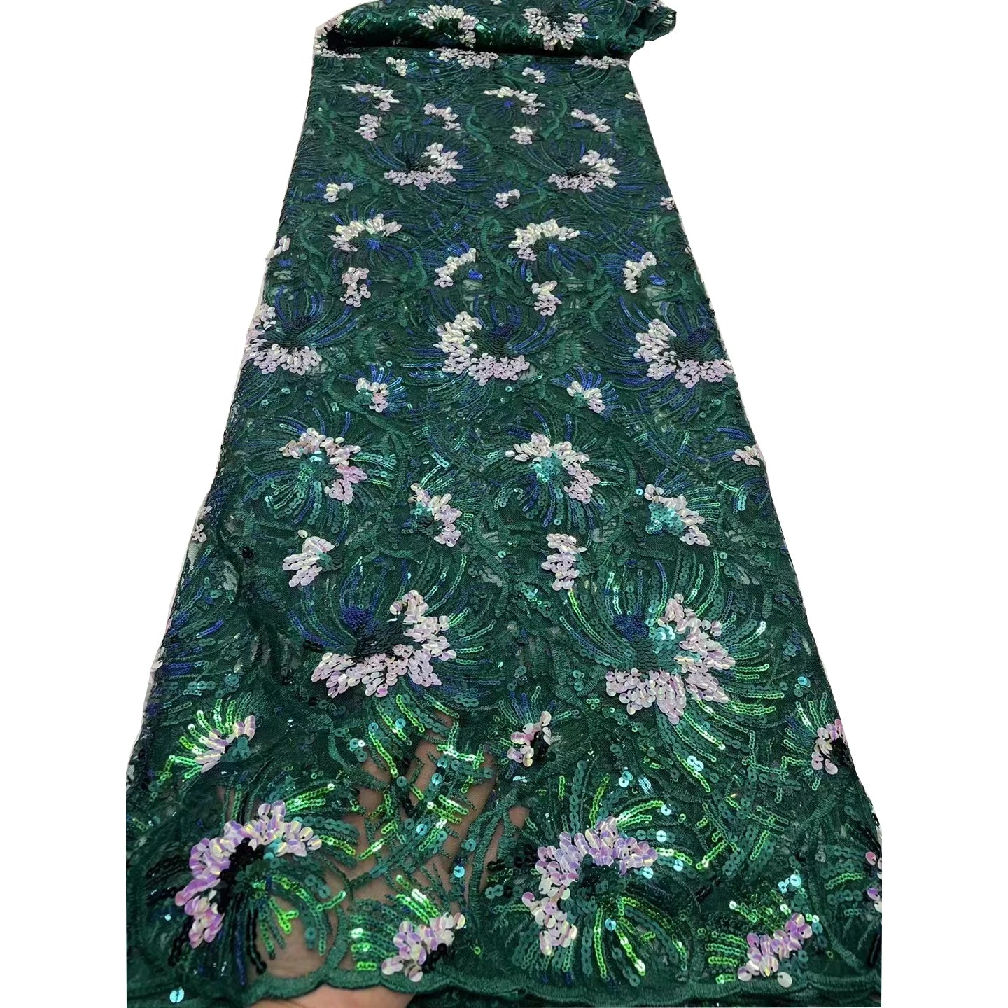 Multicolored Textile Sequin Fabric 100% Polyester Satin Fabric With Shiny Sequin Fabric Dress for Whole Sale