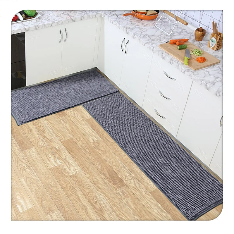 Wholesale Super Absorbent Kitchen Floor Carpet Mats Microfiber Non-slip Kitchen Runner Rugs Set