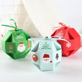 Creative Christmas Round Treat Boxes Christmas Party Favor Gift Box Packaging for Xmas Sweets with Ribbon