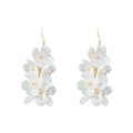 2023 Delicate Large Resin Floral Earrings Lady Colorful White Acrylic Flower Drop Earrings Jewelry
