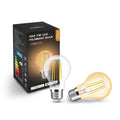 White Adjustable  Lampara Led 2200K 3000K 6500K Dimmable Smart Glass Filament Bulb E27 A60