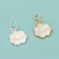 9mm New Cute 925 Sterling Silver White Enamel Happy Clouds Charm Pendant for Jewelry Making