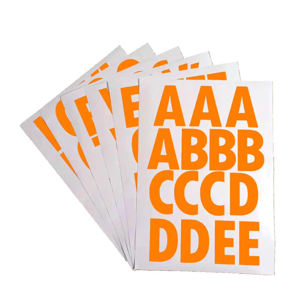 High-quality UV Printed Waterproof Eco-Friendly Vibrant Long Lasting 3-inch Vinyl Alphabet Stickers for Cars Letterboxes Logos